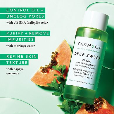 Deep Sweep 2% BHA Pore Cleaning Toner with Moringa + Papaya