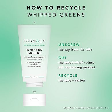 Whipped Greens Oil-Free Foaming Cleanser with Moringa and Papaya