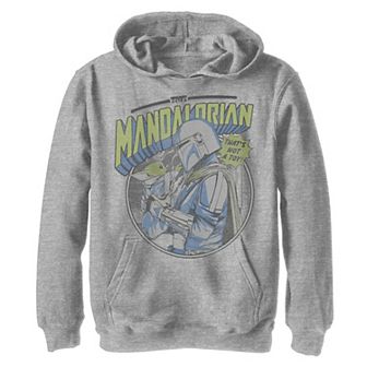 Boys 8-20 Star Wars: The Mandalorian & The Child aka Baby Yoda That's Not A Toy Hold Graphic Hoodie