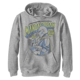 Boys 8-20 Star Wars: The Mandalorian & The Child aka Baby Yoda That's Not A Toy Hold Graphic Hoodie