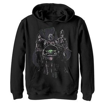 Boys 4-20 Star Wars The Mandalorian The Child aka Baby Yoda Faded Circle Portrait Graphic Hoodie