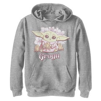 Boys 8-20 Star Wars: The Mandalorian Grogu Floral Portrait Graphic Hoodie