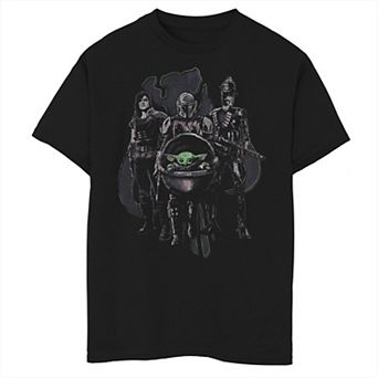 Boys 6-20 Star Wars: The Mandalorian Group Shot Friends In The Shadows Graphic Tee