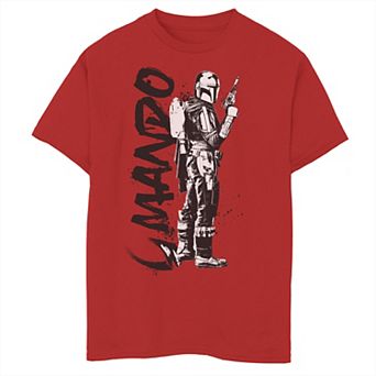 Boys 6-20 Star Wars: The Mandalorian Splatter Portrait Graphic Tee