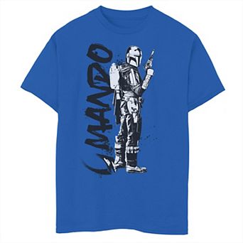 Boys 6-20 Star Wars: The Mandalorian Splatter Portrait Graphic Tee