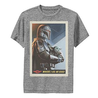 Boys 8-20 Star Wars: The Mandalorian Where He Goes Poster Performance Graphic Tee