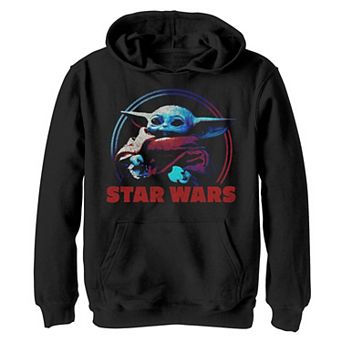 Boys 4-20 Star Wars: The Mandalorian The Child aka Baby Yoda Stolen Cookie Portrait Graphic Hoodie