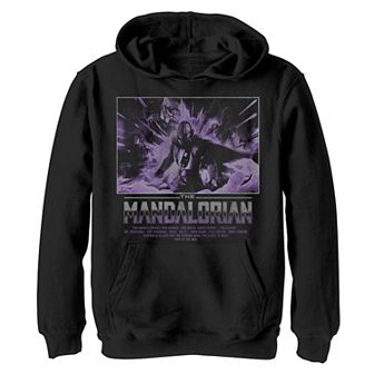 Boys 8-20 Star Wars: The Mandalorian Group Shot Purple Boxed Graphic Hoodie