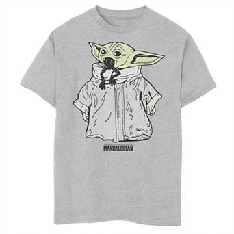 Boys 8-20 Star Wars: The Mandalorian The Child aka Baby Yoda Frog Dinner Transparent Graphic Tee