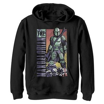 Boys 4-20 Star Wars: The Mandalorian & The Child aka Baby Yoda Comic Cover Pop Graphic Hoodie