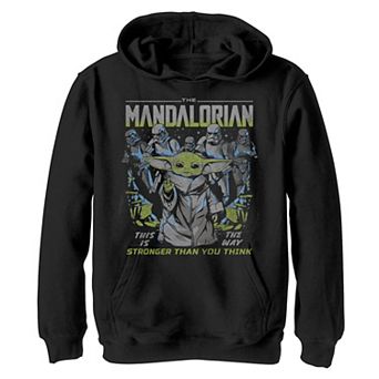 Boys 4-20 Star Wars: The Mandalorian The Child aka Baby Yoda & Stormtroopers Strong Graphic Hoodie