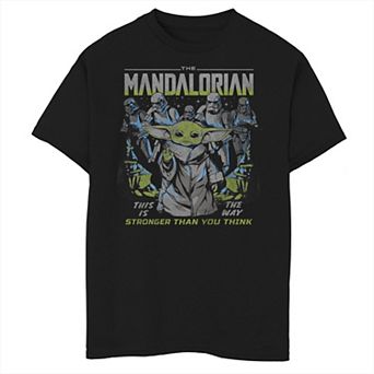 Boys 6-20 Star Wars: The Mandalorian The Child aka Baby Yoda & Stormtroopers Strong Graphic Tee
