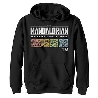 Boys 4-20 Star Wars: Mandalorian Retro Pop Logo Graphic Hoodie
