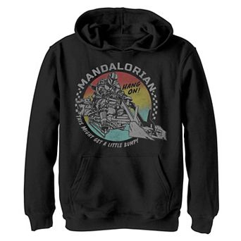 Boys 4-20 Star Wars: The Mandalorian & Child Landspeeder Hang On Graphic Hoodie
