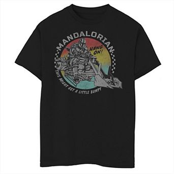 Boys 6-20 Star Wars: The Mandalorian & Child Landspeeder Hang On Graphic Tee