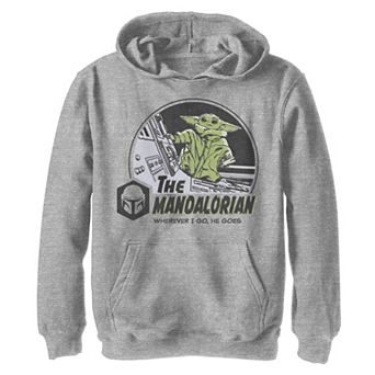 Boys 8-20 Star Wars: The Mandalorian The Child aka Baby Yoda In Space Graphic Hoodie