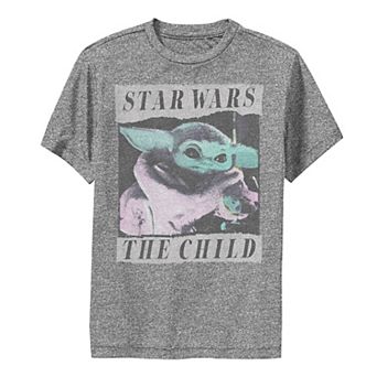 Boys 8-20 Star Wars The Mandalorian The Child aka Baby Yoda Ripped Poster Performance Graphic Tee