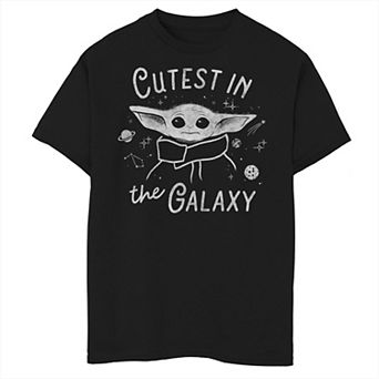 Boys 8-20 Star Wars The Child aka Baby Yoda Cutest In The Galaxy Outline Graphic Tee