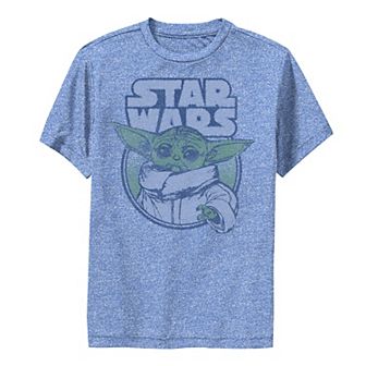 Boys 8-20 Star Wars The Mandalorian The Child aka Baby Yoda Faded Circle Portrait Performance Graphic Tee