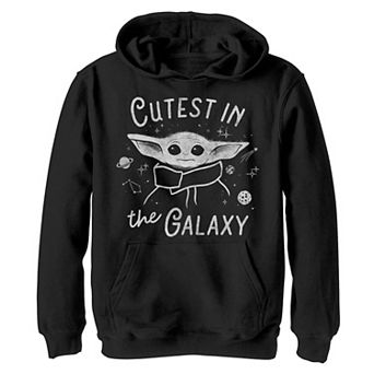 Boys 8-20 Star Wars The Child aka Baby Yoda Cutest In The Galaxy Outline Graphic Hoodie