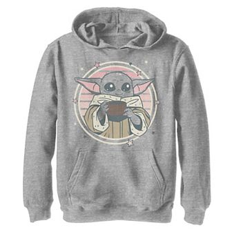 Boys 8-20 Star Wars Cutesy Yoda Sipping Graphic Hoodie