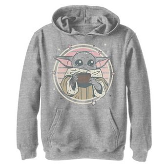 Boys 8-20 Star Wars Cutesy Yoda Sipping Graphic Hoodie