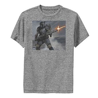 Boys 8-20 Star Wars Mando Fire Portrait Performance Graphic Tee