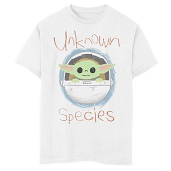 Boys 6-20 Star Wars The Mandalorian The Child aka Baby Yoda Unknown Species Sketch Graphic Tee