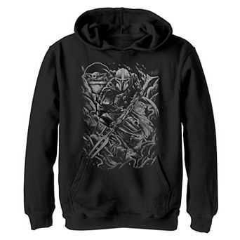 Boys 4-20 Star Wars Mandalorian Brawl Poster Graphic Hoodie