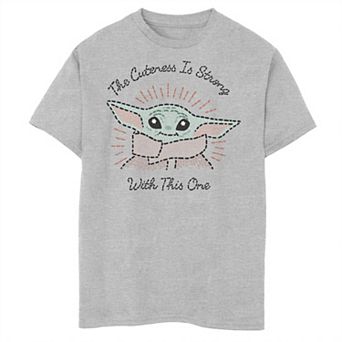 Boys 8-20 Star Wars The Mandalorian The Child aka Baby Yoda Cuteness Is Strong Graphic Tee