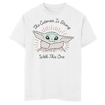 Boys 8-20 Star Wars The Mandalorian The Child aka Baby Yoda Cuteness Is Strong Graphic Tee