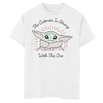Boys 8-20 Star Wars The Mandalorian The Child aka Baby Yoda Cuteness Is Strong Graphic Tee