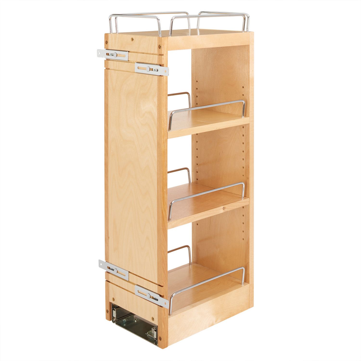 Rev-a-shelf 2-tier Kitchen Cabinet Pull Out Shelf And Drawer Organizer  Slide Out Pantry Storage Basket In Multiple Sizes, 21 X 22 In,  5wb2-2122cr-1 : Target