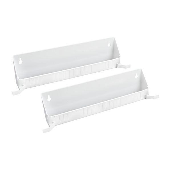Revashelf 14" Tip Out Accessory Tray, Tab Stops, White, 2 Pack, 6562
