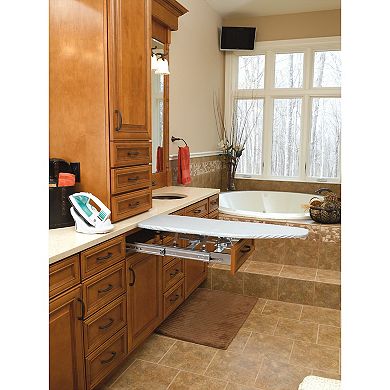 Rev-a-shelf Pullout Foldaway Ironing Board For Vanity Cabinet Drawer, Vib-20cr