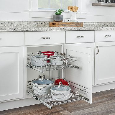 Rev-A-Shelf Kitchen Cabinet Pull Out Shelf Organizer, 18 x 22 In, 5WB2-1822CR-1