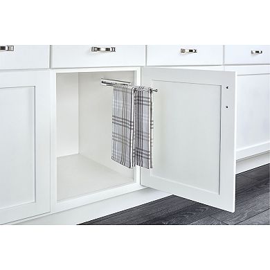 Rev-a-shelf Pullout Dish Towel Bar Under Kitchen Cabinet, Chrome, 563-51-c