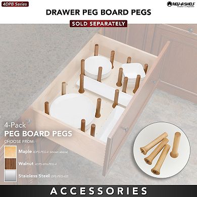 Rev-a-shelf 30x21" Trimmable Pegboard Drawer Organizer With 9 Pegs, 4dps-3021