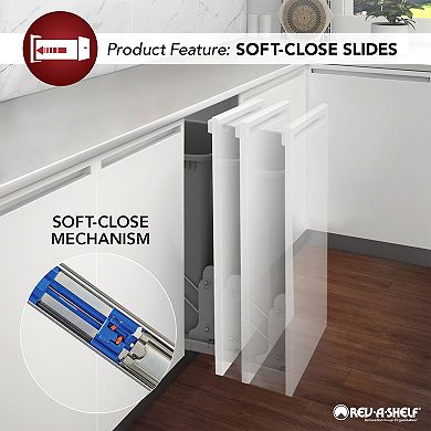 Rev-a-shelf 5" Pull Out Cabinet Organizer, Ball Bearing Soft-close 447-bcbbsc-5c