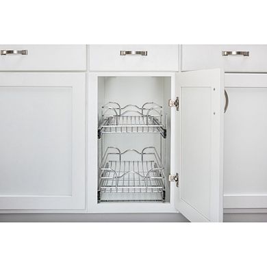 Rev-A-Shelf Kitchen Cabinet Pull Out Shelf Organizer, 12 x 18 In, 5WB2-1218CR-1