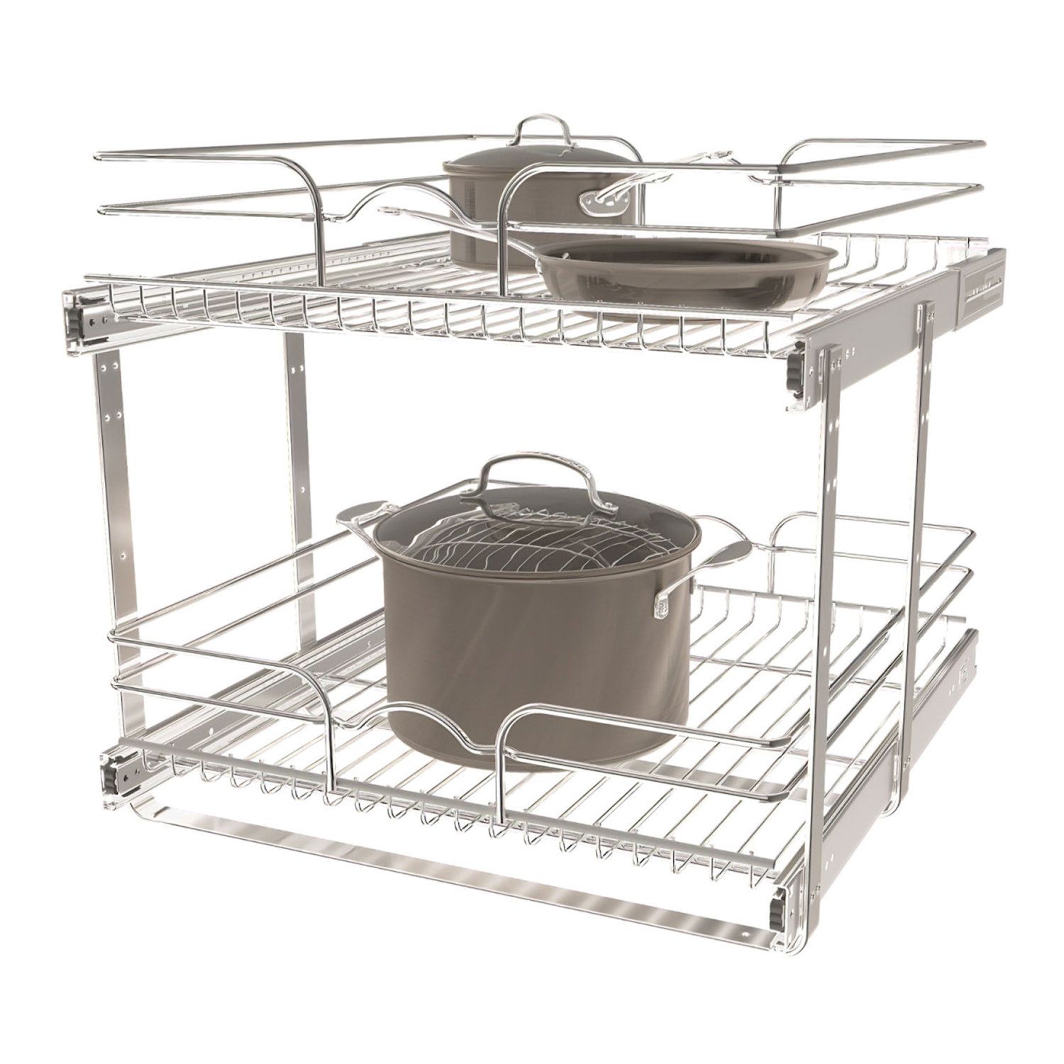 Rev-A-Shelf 5WB1-1822CR-1 18x22 Single Wire Basket Pull Out Cabinet Organizer
