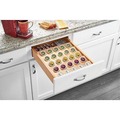 Rev-a-shelf 16'' Custom Wooden Kitchen Drawer Insert For K-cup, 4cdi-18