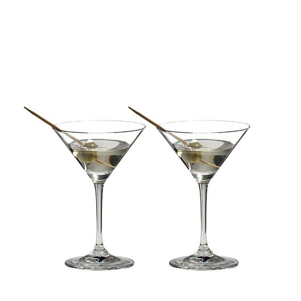 Riedel Vinum Crystal Inverted Cone Shaped XL Martini Glass, 9.52 Ounce (2  pack)