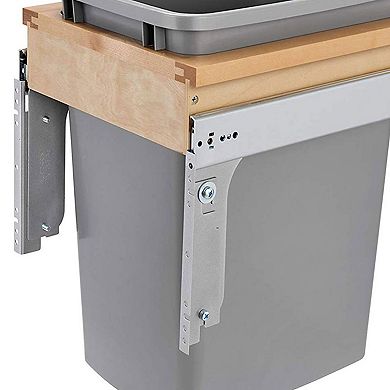 Rev-a-shelf Pullout Top Mount Trash Can W/ Soft-close, 35 Qt., 4wctm-12bbscdm1