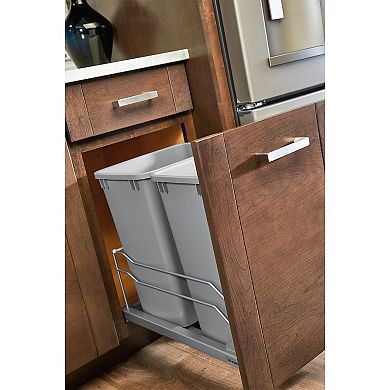Rev-a-shelf Double Pull Out Trash Can 35 Qt With Soft-close, 53wc-1835scdm-217