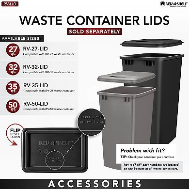 Rev-a-shelf Double Pullout Top Mount Trash Can 27 Qt., Grey, 4wctm-15bbscdm2