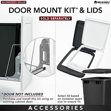 Rev-a-shelf Single Pullout 35 Qt. Sliding Trash Can For Kitchen Cabinet, Rv-12pb
