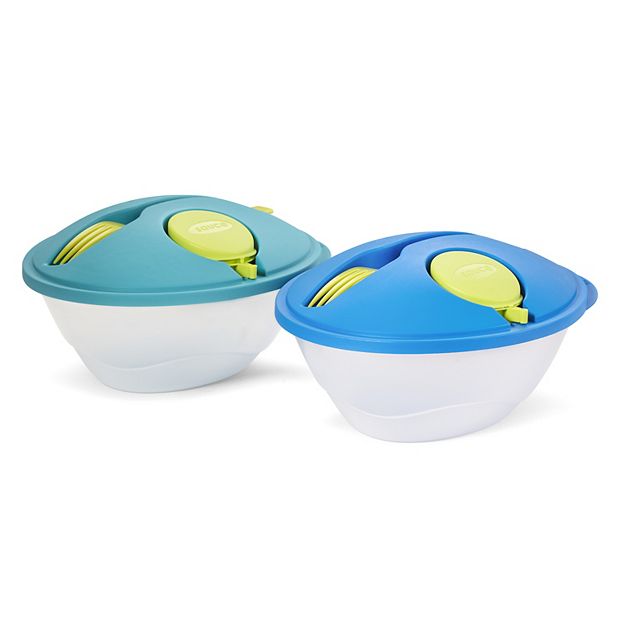 Life Story To-Go Salad Bowl Container w/ Bowl, Dressing Cup, Lid, & Fork, 2  Pack