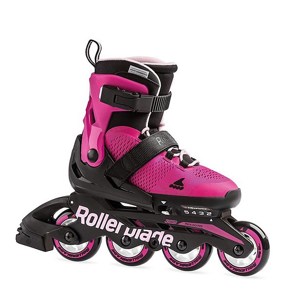Rollerblade USA Microblade Girls Adjustable Fitness Inline Skate