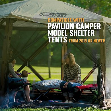 Clam 150"x150" Quick-set Floor Tarp Mat For Pavilion Camper Shelter, Floor Only